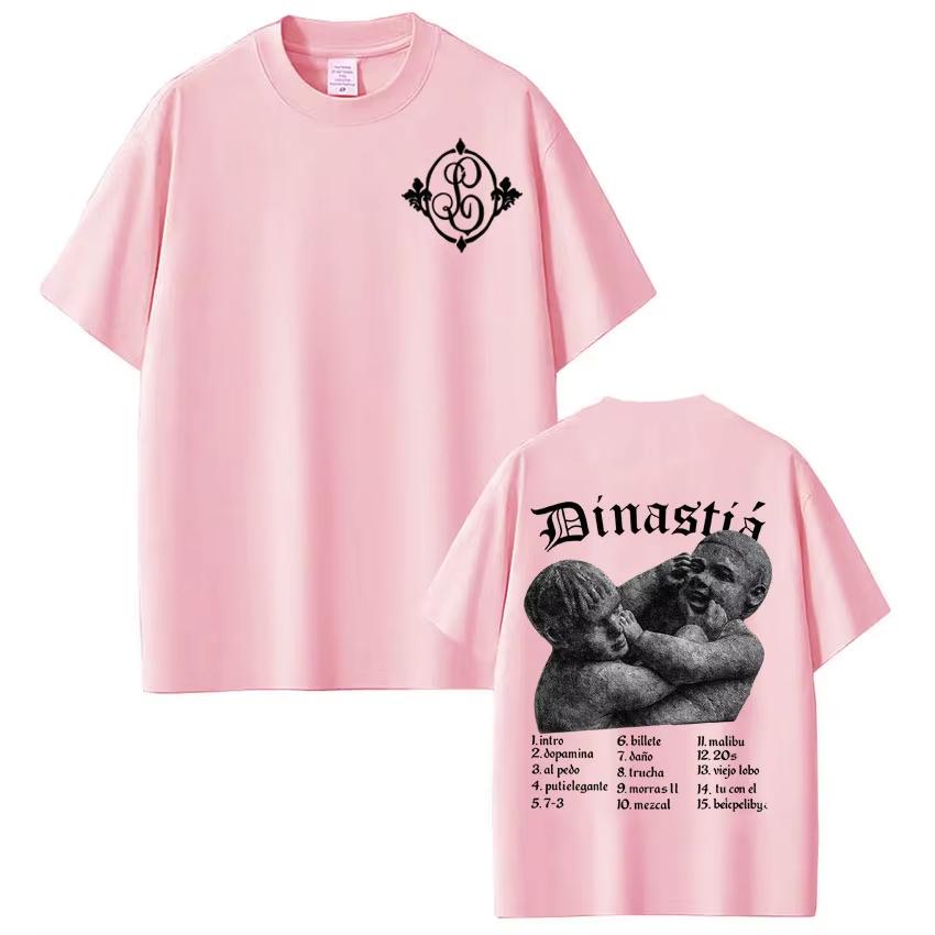 Rapper Peso Pluma Tito Double P Dinastia Tour Print Tshirts Men Women Fashion Tshirts Summer pure Cotton Casual Pop music Top
