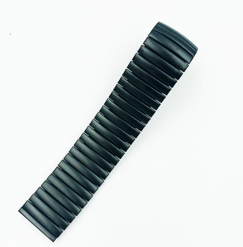 Bracelet de Montre Élastique en Acier Inoxydable 20/22mm, Design Universel Poli et Sablé