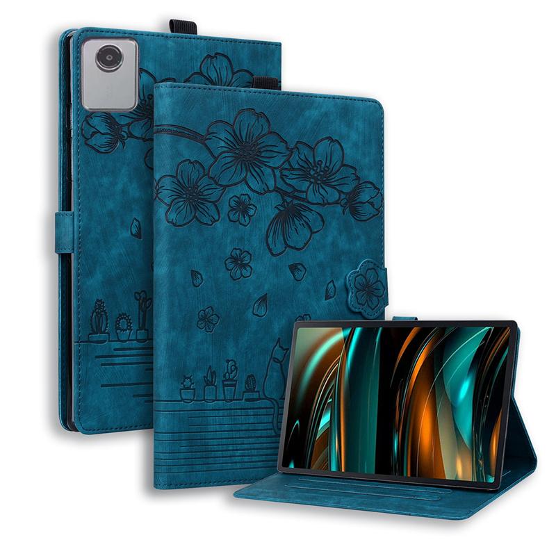 Etui For Lenovo Tab M11 Case Embossed PU Leather Stand Wallet Cover For Funda Lenovo M11 Xiaoxin Pad 2024 Case Tb330fu Tb331fc