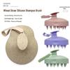 Wheat Straw Morandi Silicone Shampoo Brush, Scalp Massager with Lanyard