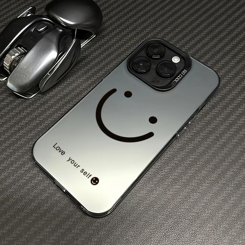 Lachende Wangen Galvanisiert Silber IMD Handyhülle Für iPhone 17 16 15 14 13 12 11 Pro Max 17 Air 16E X XS XR Matt Bumper Abdeckung