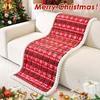 1pc Plush Quilted Christmas Snowflake & Cable--like Sofa Cushion Cover - Thick Milk -like Texture
