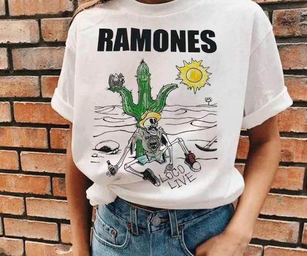 

Ramones Johnny Joey Deedee Marky Graphic Print Men s and Women s Loose Short Sleeved T-shirt for Casual Wear All Year Round 4XL