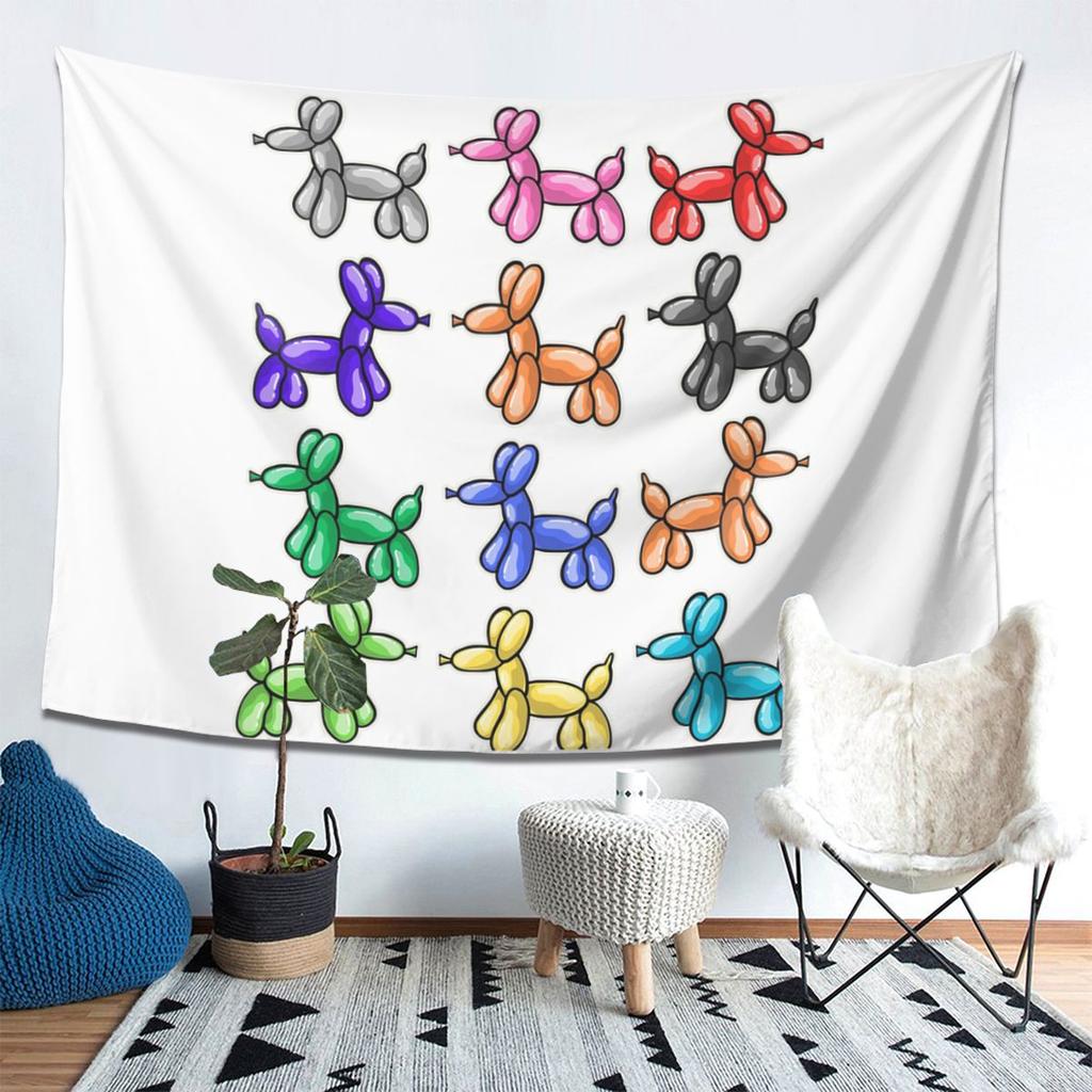 Balloon Dogs Tapestry Decor Art Aesthetic Tapestries for Living Room Bedroom Home Wall Cloth Wall Hanging