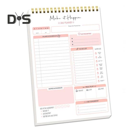 Goal-Oriented Planner Book A5 Size Smooth Writing No Ink Bleeding Efficient Goal Achievement Organizer Notebook