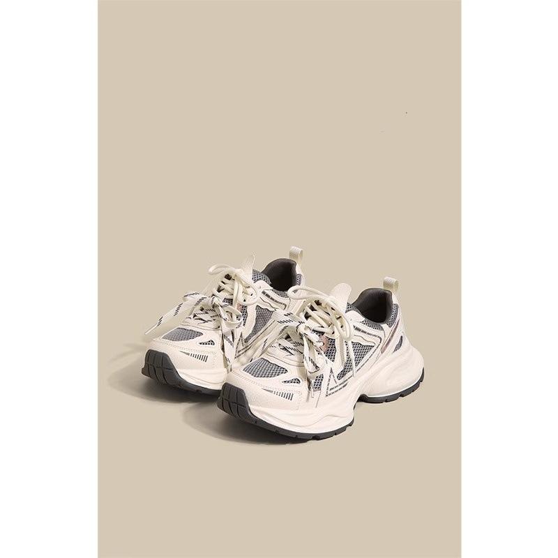Platform Dad Shoes Women's Spring New Breathable Versatile Sports and Leisure Student Running Shoes Women