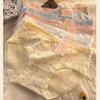 Damen Baumwollunterwäsche Sexy Spitze Slips Mädchen Blumenfaden Slips Mittelhoch Nahtlose Unterhosen Damen Lingerie