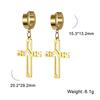 Cazador Punk Jesus Cross Drop Earrings for Men Women Christian Religious Stainless Steel Earrings Jewelry Mother's Day Gift