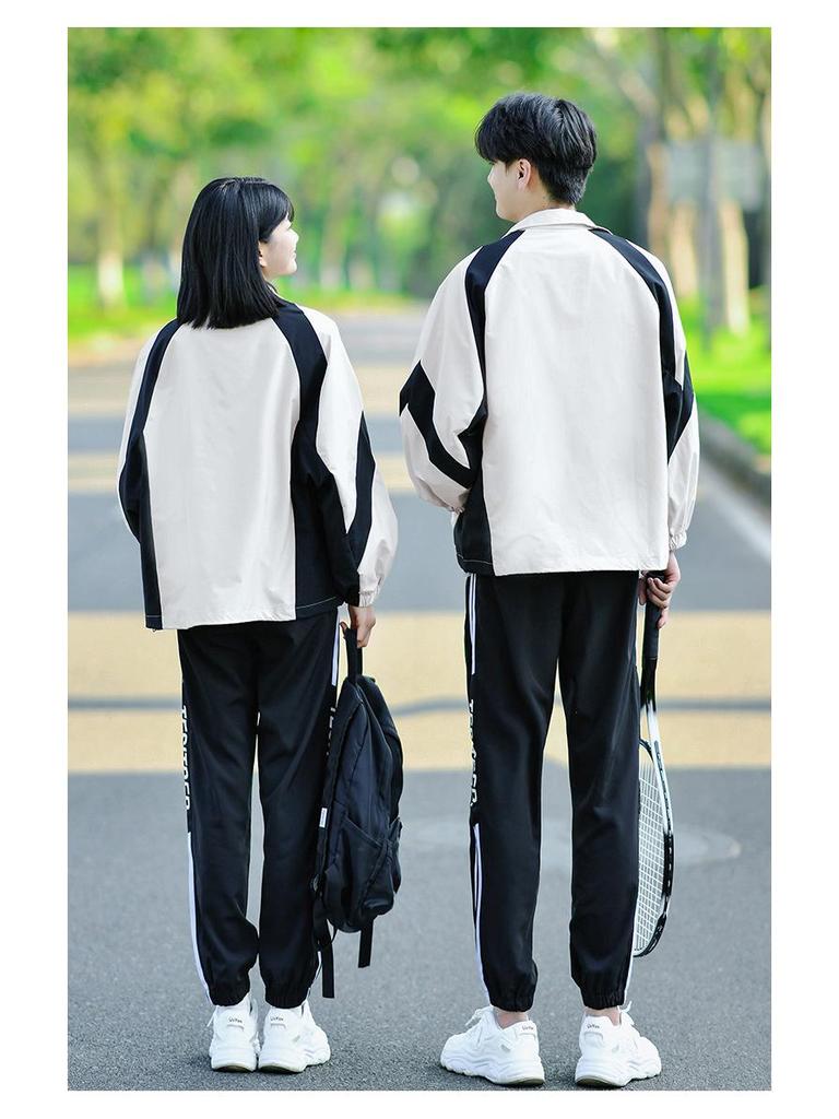 Academy Style Junior High 3-Piece Set: Campus Windbreaker, Autumn Sports Meet Jacket & School Uniform