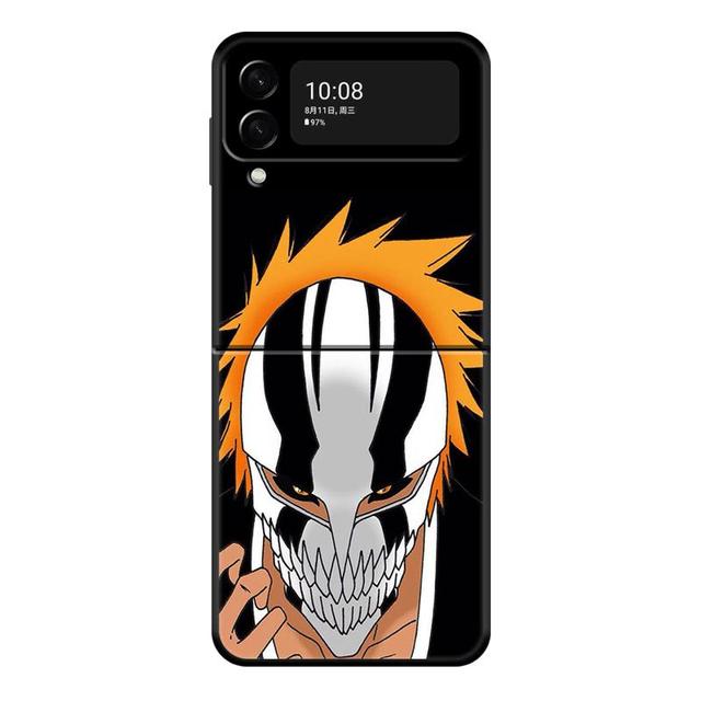 Japanische Comics Bleach Kurosaki Ichigo Hülle für Samsung Galaxy Z Flip 4 Z Flip3 5g Hülle für Galaxy Z Flip Pc Hard Phone Shell