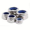 150pcs Stainless Steel Nylon Anti-Slip Self-Locking Nuts - M4/M5/M6, Hexagonal Screw Caps for Construction, Maintenance
