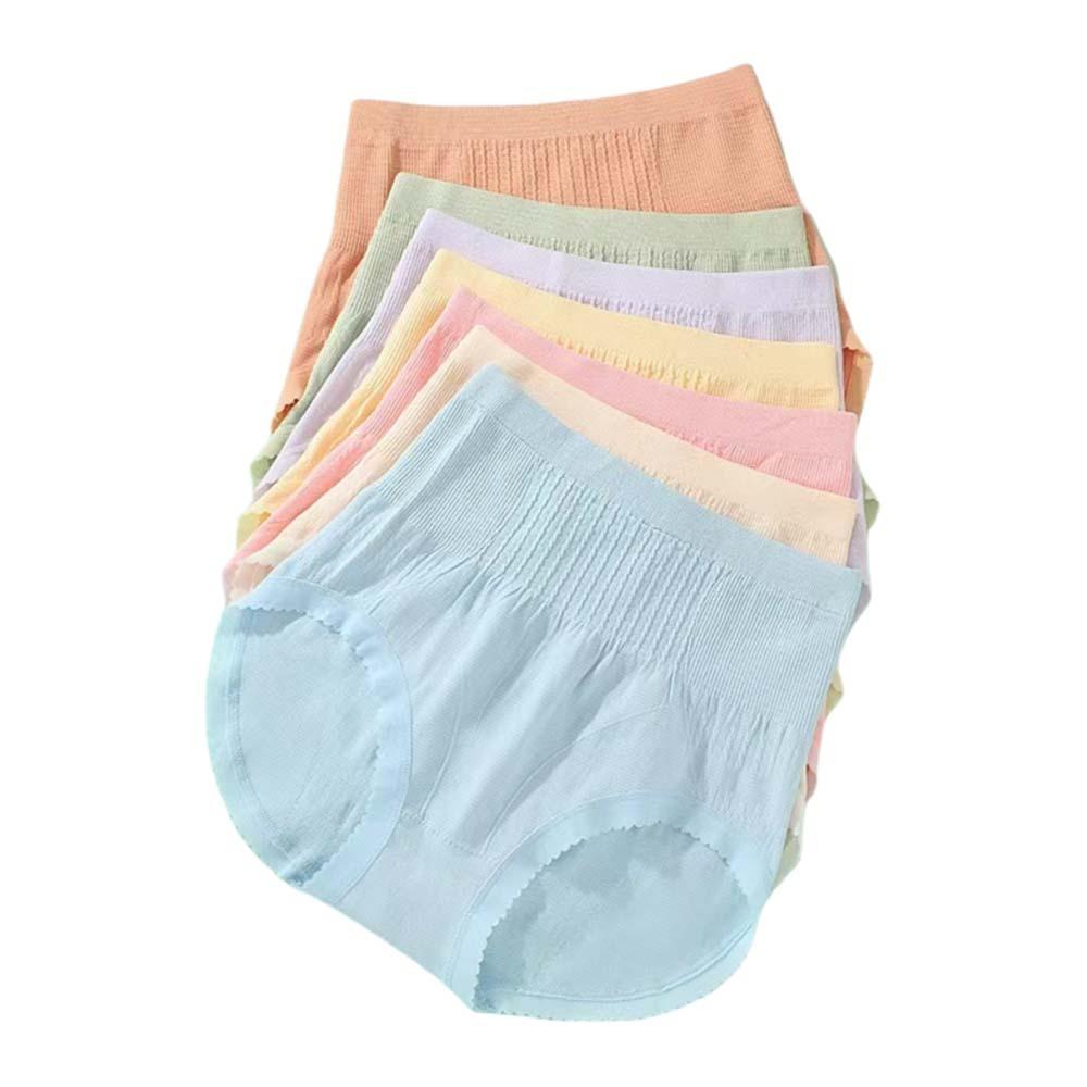 

8Pcs Solid Color Women Butt Lifter Briefs Seamless Underwear Postpartum Body Shaper Lady S-8Pcs Random