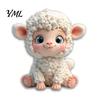 Animal Fridge Decor Acrylic Refrigerator Magnet, Cow Sheep Koala Frog Seal Kitchen Decorative Magnets Magnetic Decoration for Lockers Whiteboards