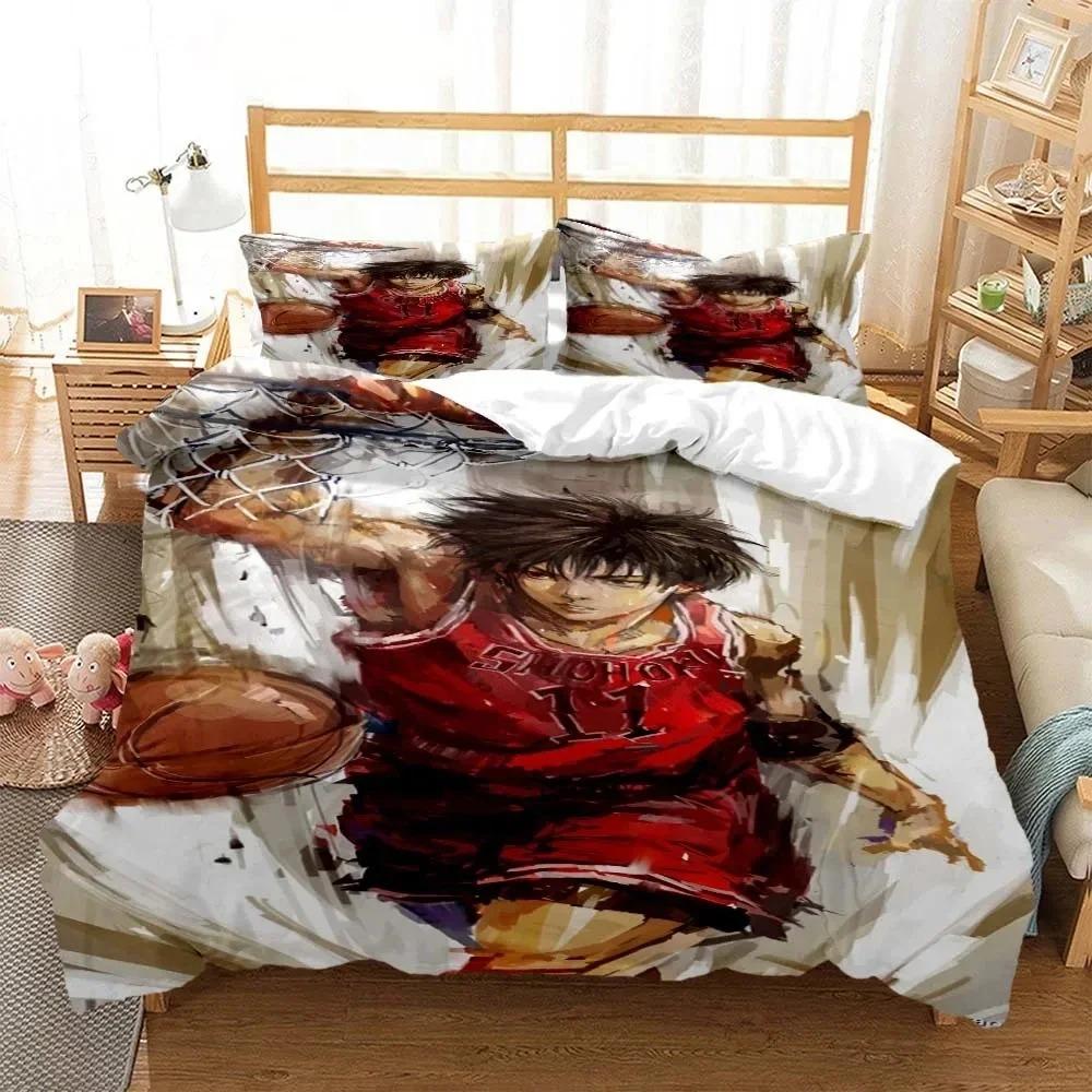 Elegant Durable king Queen Quilt Comforter 3D Printing Slam Dunk Anime Bed Size Boys Adult