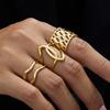 Yori Hot Style Stainless Steel Open Adjustable Ring 18K PVD Plated High Quality Charm Stylish Golden Jewelry New
