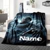 Custom Name Horror Movie Night Party Blanket For Couch Bed Plush Cozy Fuzzy Blanket Super Soft Warm Blankets For Fall And Winter 0916171