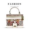 Popular graffiti color blocking box bucket bag, high-end and niche handbag, single shoulder crossbody women's small bag