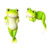2 Pack Cute Climbing Frog Figurines Flower Pot Hugger Resin Hanging Frog Sculpture Outdoor Statue Plant Pot Decorations