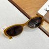 Summer white sunglasses women's premium sense UV protection sunshade oval new Spice Girl sunglasses