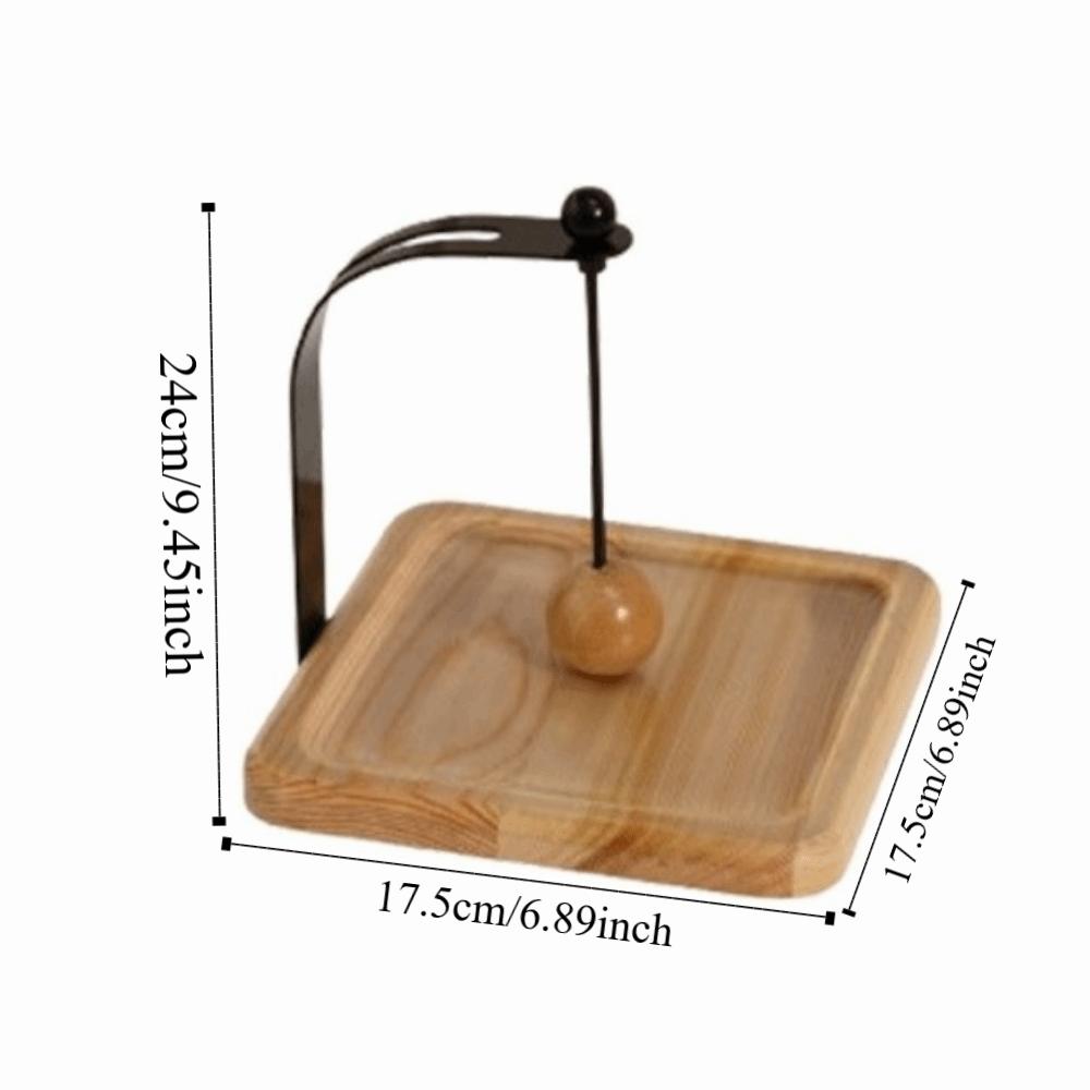 Solid Wood Cafe Napkin Holder Creative Flat Serviette Dispenser Square Base Party Decor Napkin Display Rack Tabletop