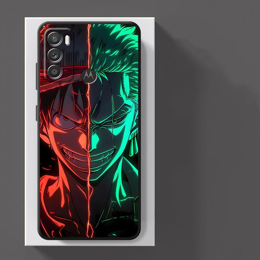 Cartoon One Piece Collage Zoro Case for Motorola Moto G52 G60 G51 G73 G32 G50 G72 G60s G53 G30 Edge 20 Pro 30 Lite G71 G22