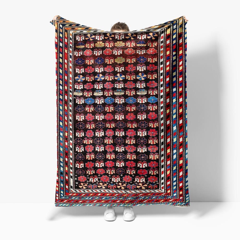 Jmg Household Supplies Unisex Coral Vintage Ethnic Kilim Rug Handmade Persian Wool Carpet Moroccan Bed Decor Decorative Throw Blanket Rug