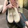 Canvas Schuhe für Damen Niedrig Geschnitten Beliebte Board Schuhe PVC Runde Zehenpartie Umschlagschuhe Mode Spleißung Damen Casual