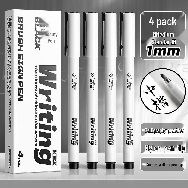 

Premium Calligraphy Pens with Brush Nibs for Students and Adults Practicing Calligraphy and Copying Buddhist Scriptures at Home. 0.5mm