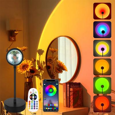 Proiector Inteligent Tuya Lumini de Noapte Apus RGB Lampă de Noapte Atmosferică Cu Telecomandă Pentru Cadou Decorare Petrecere Acasă