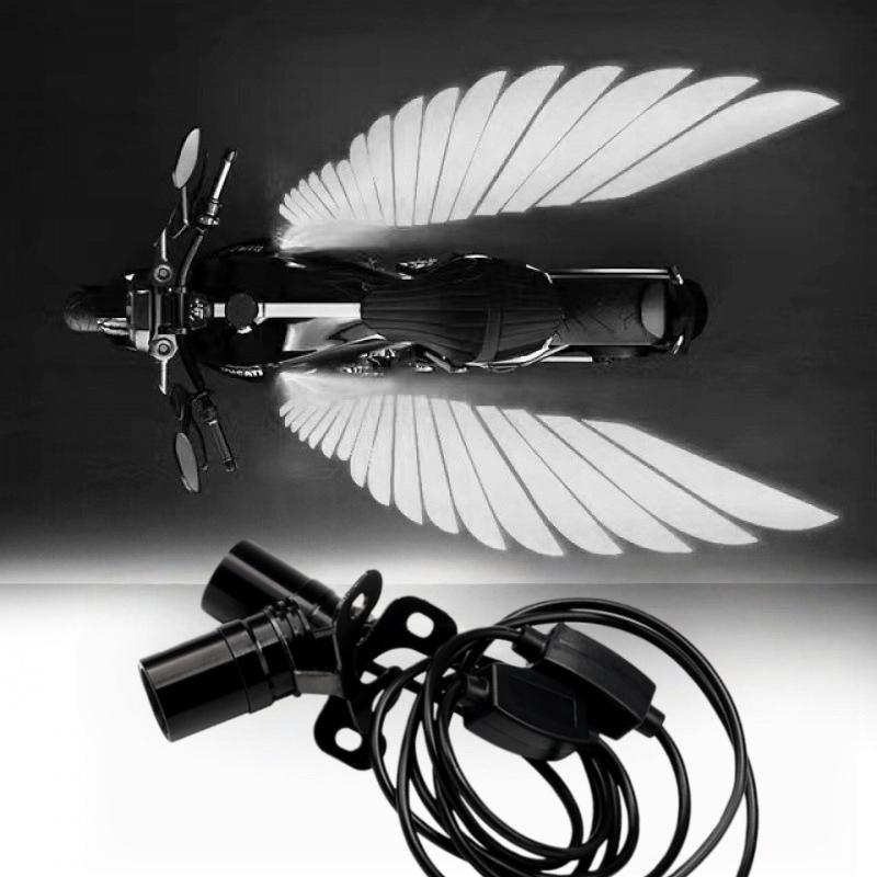 2 шт. антистолкновительный лазерный свет мотоцикла крылья ангела светодиодный проекционный свет электромобиль уличная модификация приветственное украшение