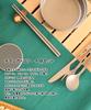 Titanium Cutlery Set Camping Cutlery Set Outdoor Knife Fork Spoon Chopsticks Titanium Camping Cutlery Picnic BBQ Portable Tableware S'more 4-Piece