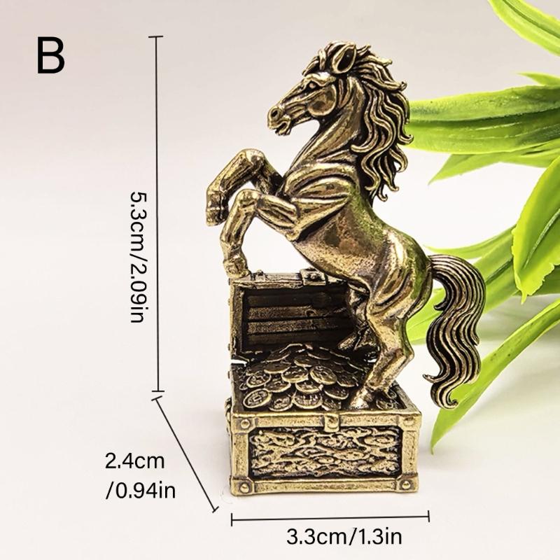 Metallpferd-Statuen Skulpturen Dekorative Tierfiguren Tischdekoration Symbole Reichtum Karriere Heimdekorationen