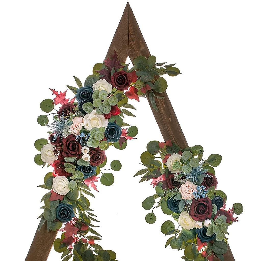 Wedding Arrangement Three-Piece Arch Flower Welcome Area Arch Door Banquet Style Dining Table Door Decoration Simulation Flower