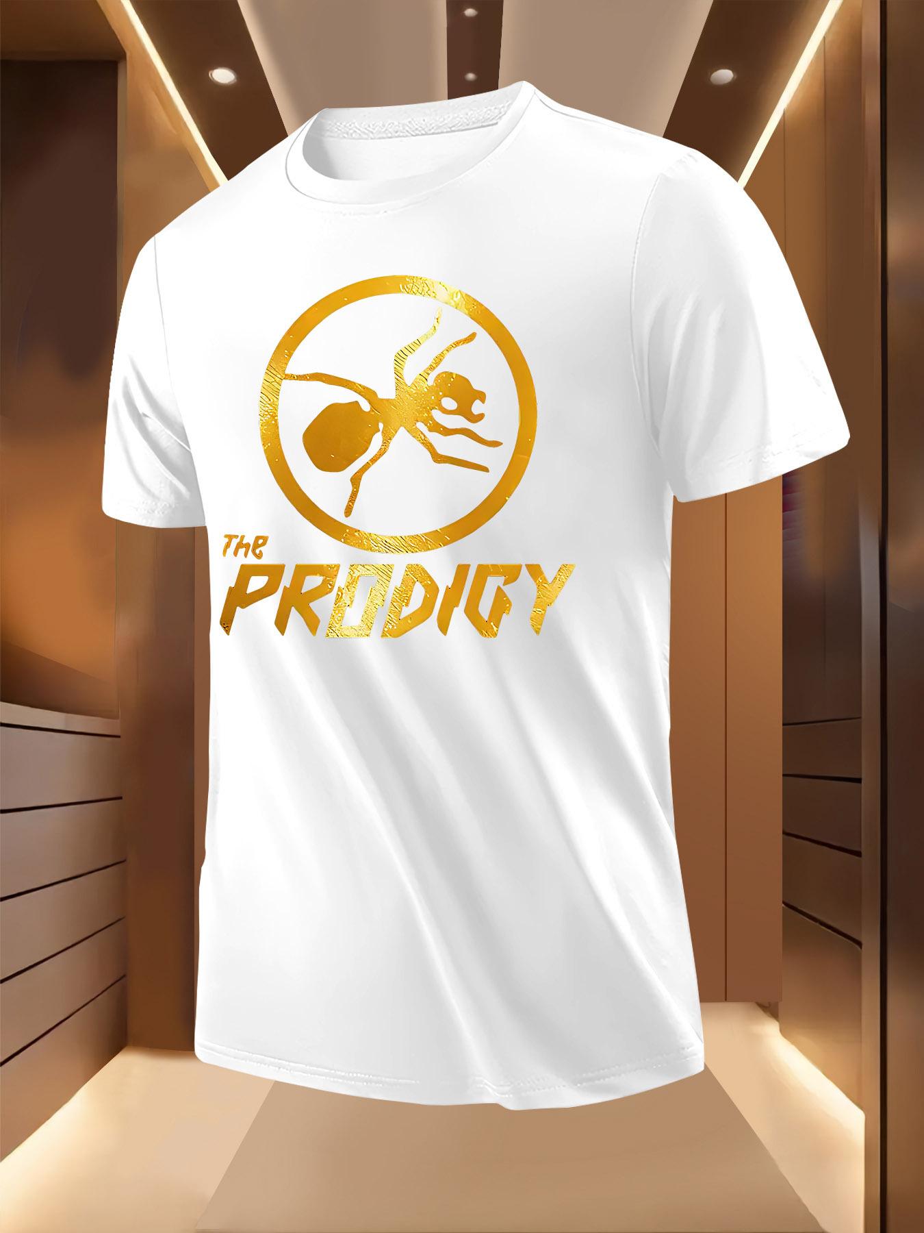 Black Tshirt with Golden Ant Badge THE PRODIGY Graphic ... S