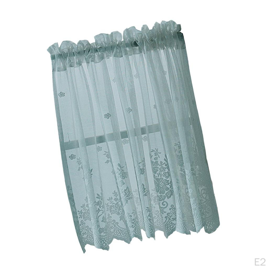 Tier Voile Valance Window Curtains Home Decor
