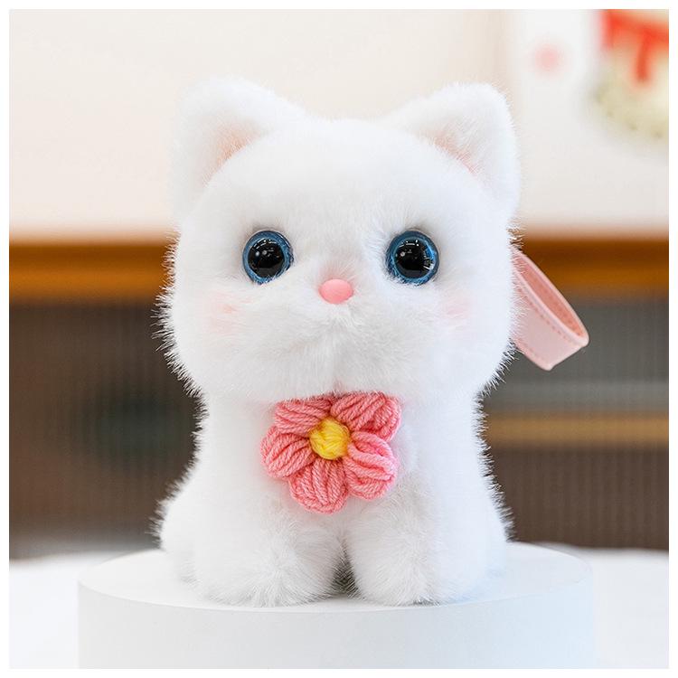 Charming Scented Mini Cat Rabbit Plush Keychain Ornament for Desk Decompression