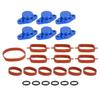 Tampões de Bloqueio para Eliminação de Flaps de Turbulência de Motor 6x22mm com Juntas de Borracha Adequados para M57 M57D25(Azul)