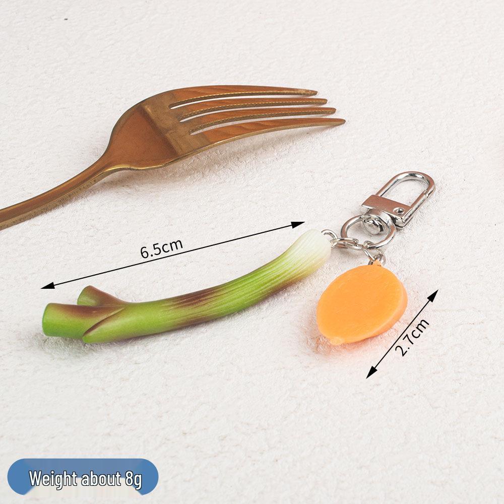 Miniature Food Keychain: Fruit, Vegetable & Beef DIY Backpack Pendant Toy