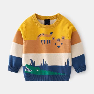 Boys Casual Sweater Autumn Children's Cartoon Jacquard Sweater