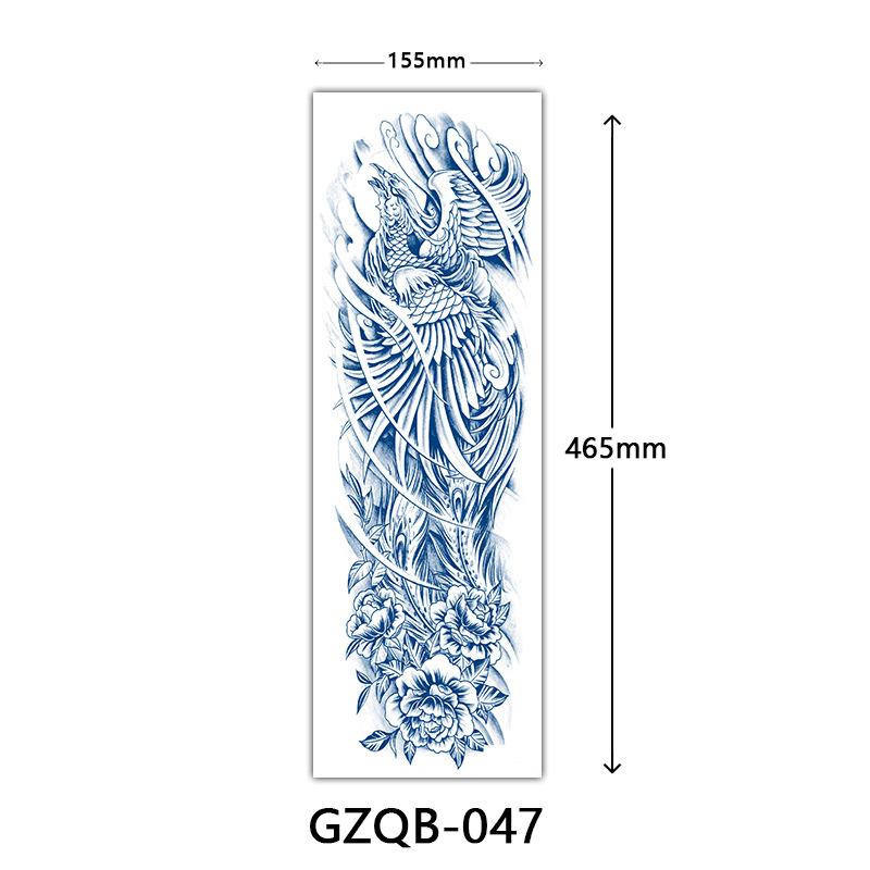 Herbal Tattoo Stickers, Semi-Permanent Tattoo Stickers, Herbal Juice Full Arm Tattoo Stickers