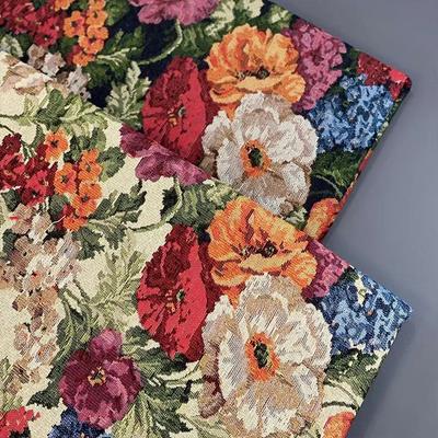 100x148cm Ölgemälde Floraler Jaquardstoff Garngefärbt Gemustert DIY Kleid Bekleidung Tischdecke Sofakissen Material DIY Bastelbedarf