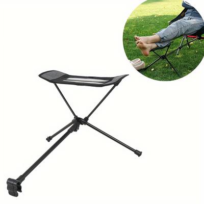 1pc Portable Folding Footrest Chair - Ultra-Portable, Compact, Ergonomic, Collapsible, and Adjustable for Camping, Beach, Outdoor, BBQ