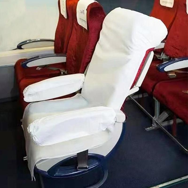 1set Disposable Non-Woven Fabric White Seat Cover Public Transport Airplane Train High-speed Train Car Interior Protect Cover