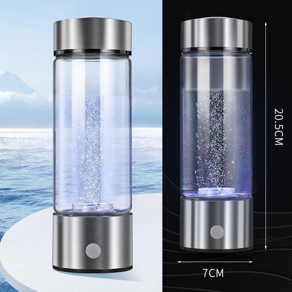 Japanischer wasserstoffreicher Wasserbecher in Titanqualität, Ionisator-Hersteller/Generator, Super-Antioxidantien, ORP-Wasserstoffflasche, 420 ml