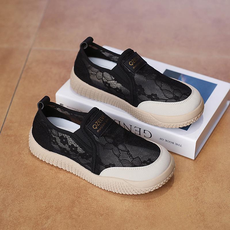 Women's Platform Mesh Sneakers Summer Sports Flat Shoes Workout Gym Running Shoes Breathable Slip-On Walking Shoes Casual Tennis Sneakers for Women