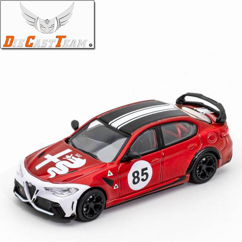 QGDM1 DCT 1/64 Alfa Romeo Giulia Juliet GTA Car Alloy Motor Vehicle Diecast Metal Model Kids Xmas Gift Toys for Boys