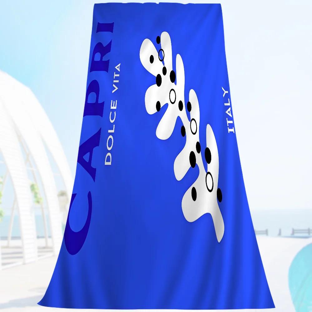 

Modern Scenic Travel Mykonos Palm Miami Wall Art Microfiber Beach Towel Absorbent Quick Yoga Resort Mountain Climbing Towel W40*H60(CM)