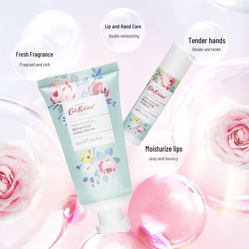 CATH KIDSTON Rose Hand & Lip Balm Gift Set