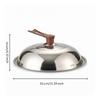 Domed Pot Lid with Viewing Section Transparent Stainless Steel Glass Window