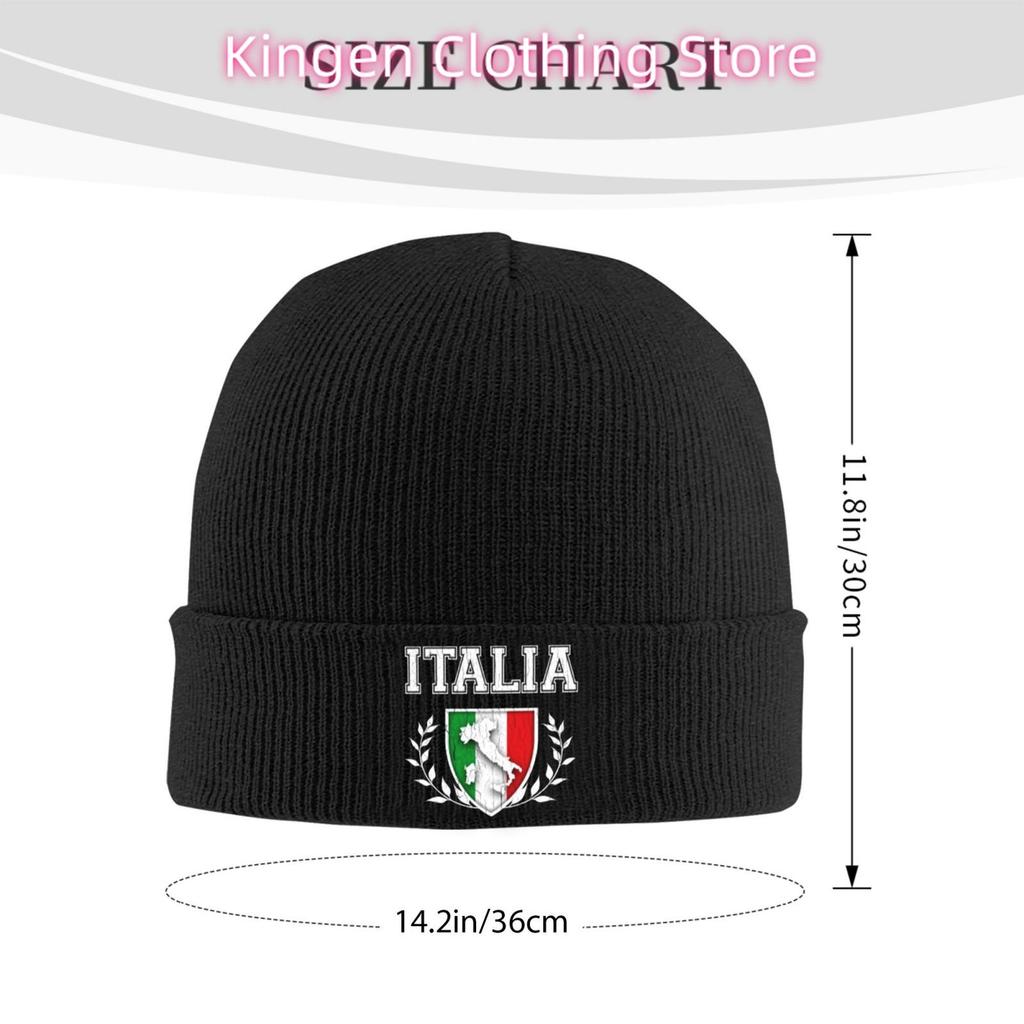 Italia Knitted Hat for Unisex Women Knit Hats Winter Beanies Skull Cap Unisex Soft Warm Winter Hat Outdoor Beanies